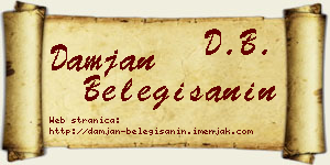 Damjan Belegišanin vizit kartica